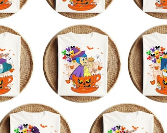Camiseta infantil con personaje de Halloween de Inside Out 2, camiseta emocional personalizada