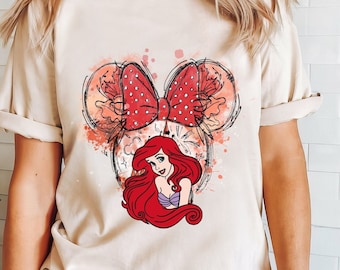 Mermaid Shirt, Disney Ariel Shirt, Disney Princess Shirt, Ariel Mermaid Shirt, Minnie's Bow Shirt,  Disneyland Girl Shirt, Disney Mermaid