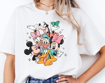 Disney  Shirt, Disney Mickey and Friends Shirt, Daisy and Donald Duck, Goofy Tee, Water Color Shirt for Disney Vacation, Disneyland Minnie