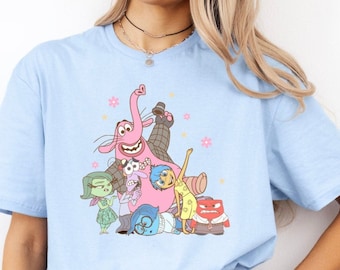 Camiseta para niños Inside Out, camiseta para niños pequeños con personajes emotivos, camiseta para jóvenes con películas Inside Out, camiseta con grupo Joy Bing Bong Disgust Fear Sadness Anger