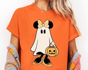 Ghost Minnie Shirt, Halloween Minnie Shirt, Disney Minnie Shirt, Trick or Treat Shirt, Halloween Shirt, Pumpkin Shirt, Halloween Party Shirt