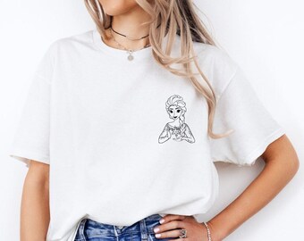 Elsa Disney Princess Shirt, Frozen Disney Tee, Elsa Graphic T-Shirt, Disney Family Matching Shirt, Princess Birthday Shirt, Disneyland Shirt