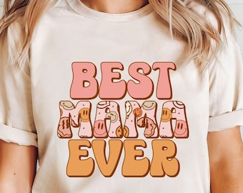 Camiseta de la mejor mamá del mundo, camiseta de mamá, camiseta de mamá linda, camiseta de regalo para mamá, camiseta de chica mami popular, camiseta de mujer, camiseta de amante de las mamás, cumpleaños de madre