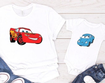 Disney McQueen and Sally Cars Movie Kids Shirt, Lightning McQueen Baby Shirt, Disney Sally Kids Shirt, Cars Family Shirt, Disney Trip Shirt