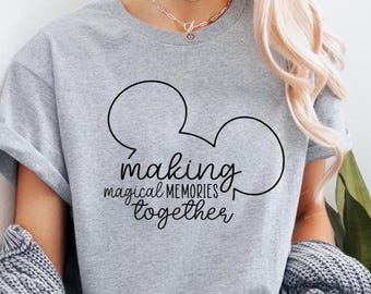 Making Magical Memories Shirt, Disney Trip Tee, Matching Family Vacation Outfit, Mickey Head Design Magical Park Top,  Disney Group Shirt