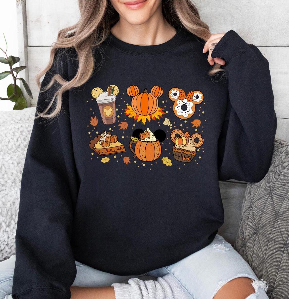 Disney Fall Vibes Hoodie, Disneyland Mickey Ear Fall Kids Sweatshirt ...