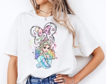 Frozen Shirt, Disney Elsa Shirt, Disney Princess Shirt, Disneyland Girl Shirt, Disney Family Shirt, Princess Elsa Shirt, Disney Castle Shirt