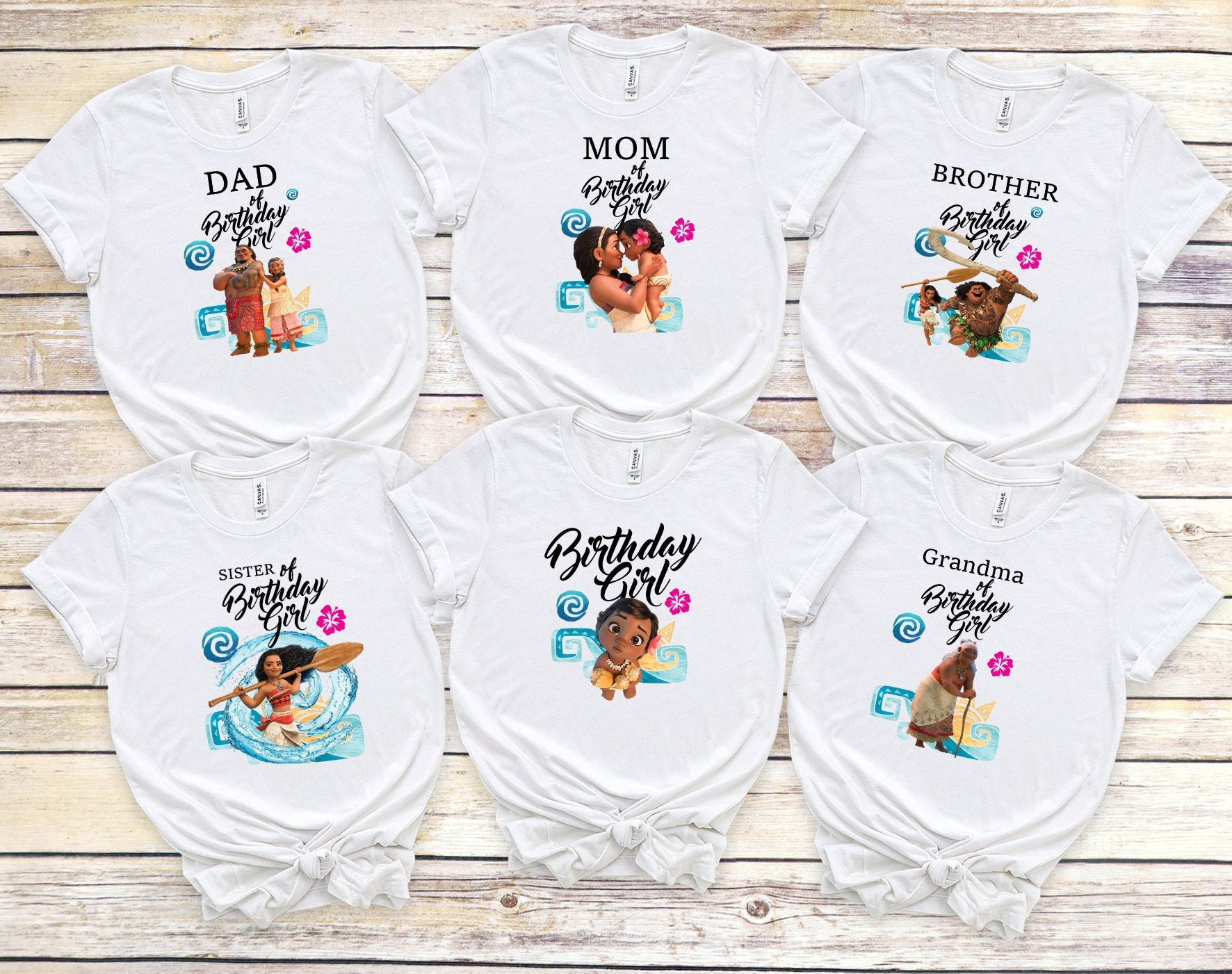 Disney Moana Birthday Family Matching Shirt, Moana 2 Birthday Girl Tee, Mom Dad Moana Shirt, Sister of Moana Girl, Brother of Moana Boy Tee