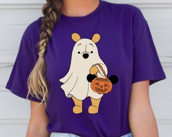 Ghost Winnie The Pooh Shirt, Halloween Pooh Shirt, Disney Pooh Shirt, Trick or Treat Shirt, Halloween Tee, Winnie Pooh Tee, Halloween Party