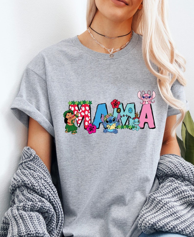 Disney Stitch Mama Mini Family Shirt, Angel Mama Shirt, Disney Lillo Mini Girl Shirt, Disney Stitch Mini Boy Tee, Disney Family Matching Tee image 7