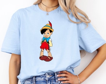 Shy Pinocchio Shirt, Pinocchio Movie Shirt, Cute Puppet Kids Shirt, Disney Funny Baby Shirt, The Fairy Magical Tee, Disneyland Family Shirt