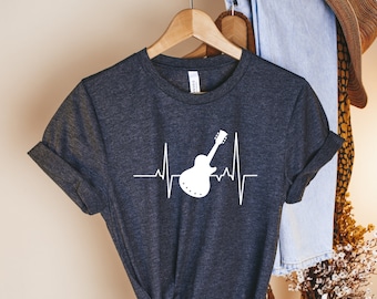 Guitar T Shirt, Music Love, Guitarist, Electric Acoustic Bass Rock, Birthday Gift, Gift For Men, Gift For Women