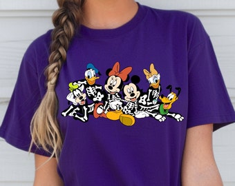 Skeleton Halloween Kids Shirt, Halloween Mickey and Friends Shirt, Disney Halloween Youth Shirt, Halloween Kids Party Shirt, Funny Kids Tee