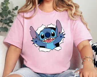 Funny Stitch Kids T-Shirt, Cartoon Family Shirt, Disneyland Trip