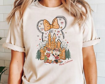 Retro Mickey and Daisy Christmas Minnie Bow Shirt, Merry Christmas Mickey and Friends Kids Shirt, Disney Castle Mickey Ear, New Year Shirt
