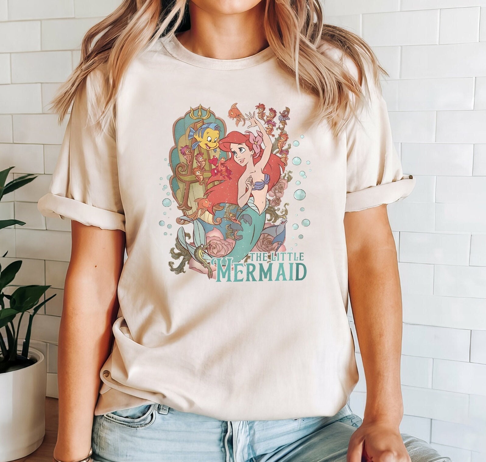 上品なスタイル Vintage Ariel Shirt - Etsy トップス