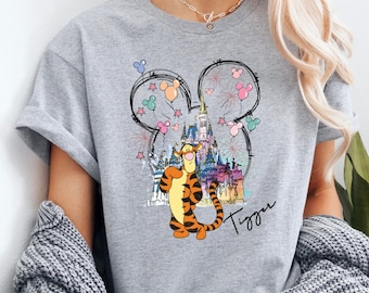 Tigger Mickey Ear with Name Shirt, Disney Winnie The Pooh Ear Shirt, Disneyland Trip Shirt, Disney Vacation Family Shirt, Tigger Baby Shirt
