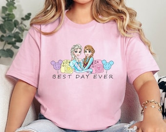 Best Day Ever Frozen Elsa and Anna Shirt, Disney Cute Frozen Elsa Kids Dress, Princess Sibling Shirt, Disney Girl, Cute Princess Anna Shirt