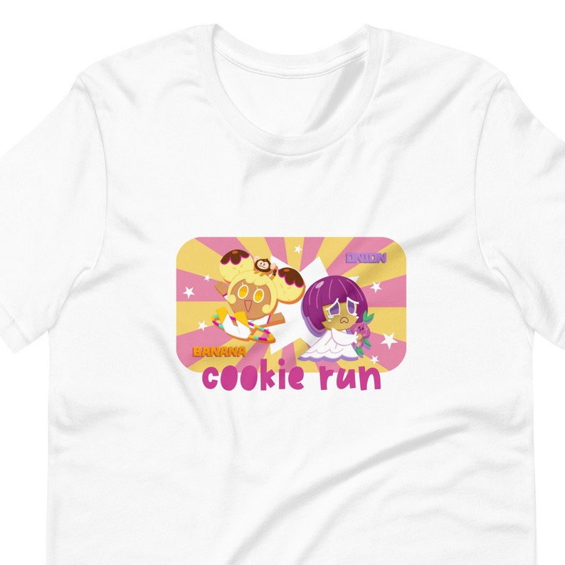 Duo Cookies Banana & Onion Cartoon Cookie Run Kingdom Ovenbreak Printed Shortsleeve Tshirt