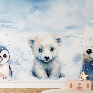 OSNIE Lot de 78 découpes d'animaux polaires pour tableau d'affichage  d'hiver - Animaux arctiques 