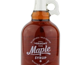 Amber Rich Organic Vermont Maple Syrup in Glass Bottles