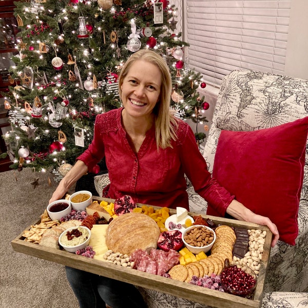 Extra Large Long Charcuterie Board with a Lip - 36 x 14 inches - Snack Board, Meal Board, Event & Holiday Displays for Parties, Gatherings