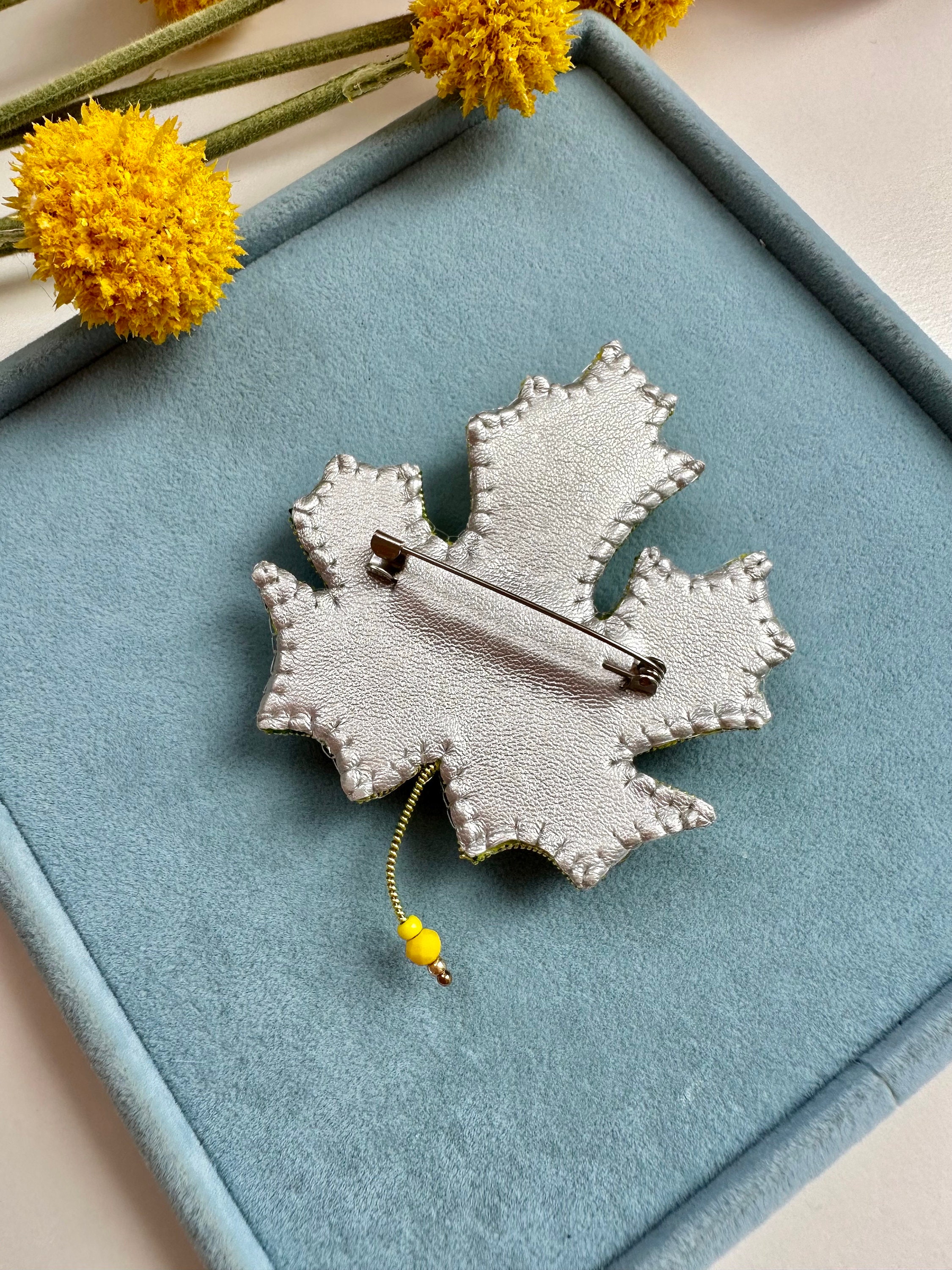 Kit Broche Macramé WEBEEDY - 6 Ensembles Feuilles Débutants DIY