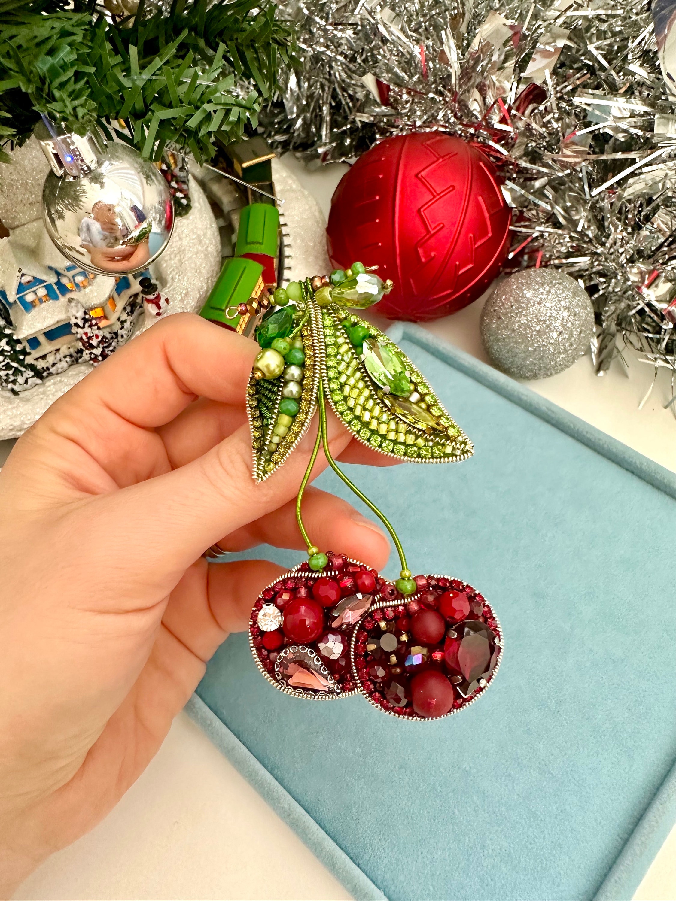 Cherry Brooch - Etsy