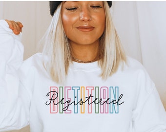 Registered Dietitian Sweatshirt, Dietitian Gifts, Graduation Gift for Dietitian, RD Crewneck, Future Dietitian Shirt, Nutritionist Shirt