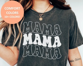 Mama Shirt for Mom for Mother's Day, Comfort Colors Retro Mama T