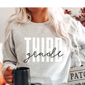 Third Grade Teacher Sweatshirt, Third Grade Crew, Appreciation Gift, Back to School Outfit, Teacher Matching Shirts, 3rd Grade Teaching