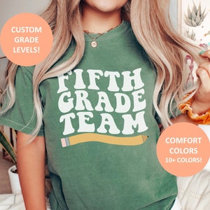 Retro Teacher Team Shirt, Comfort Colors Custom Grade Level Teacher Crew, Teacher Appreciation Gift, Back to School Cute Teaching Squad Pod
