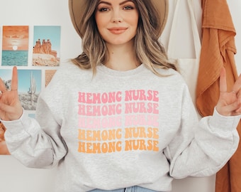 Hem Onc Nurse Sweatshirt, Hematology and Oncology Nurse Crewneck, Gifts for PEDS Pediatric Hem Onc Hematology Nurse Retro Nursing Grad Gifts