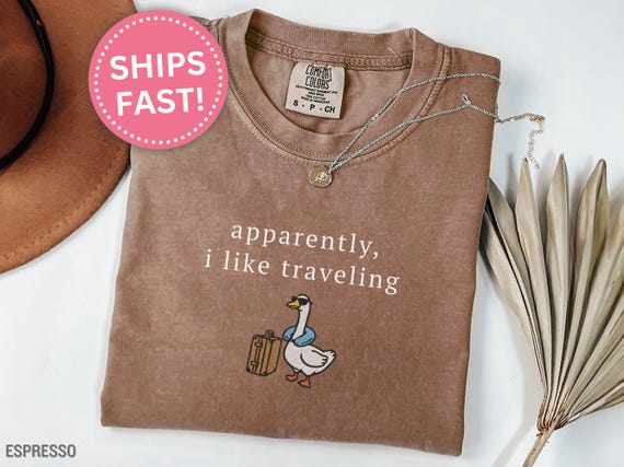 Travel Lover Shirt, Apparently I Like Traveling Funny Travel T Shirt Travel Lover Gift Vacation Wanderlust Tee Gift for Traveler (KC0736)