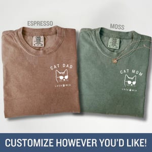 Custom Cat Dad Shirt, Cat Dad T-Shirt Gifts for Cat Dad Personalized Cat Dad Gifts for Father's Day for Cat Dad Tee Cat Dad Gift (KC0366) image 3