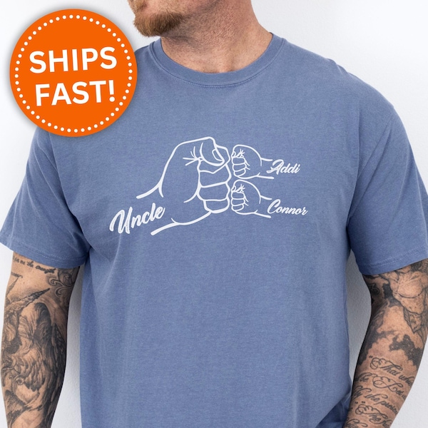 Uncle Shirt, Uncle Fist Bump Shirt Gift for Uncle Custom Uncle Shirt Uncle Personalized Uncle T-Shirt Gifts for Uncle Fist Bump Tee (KC0260)