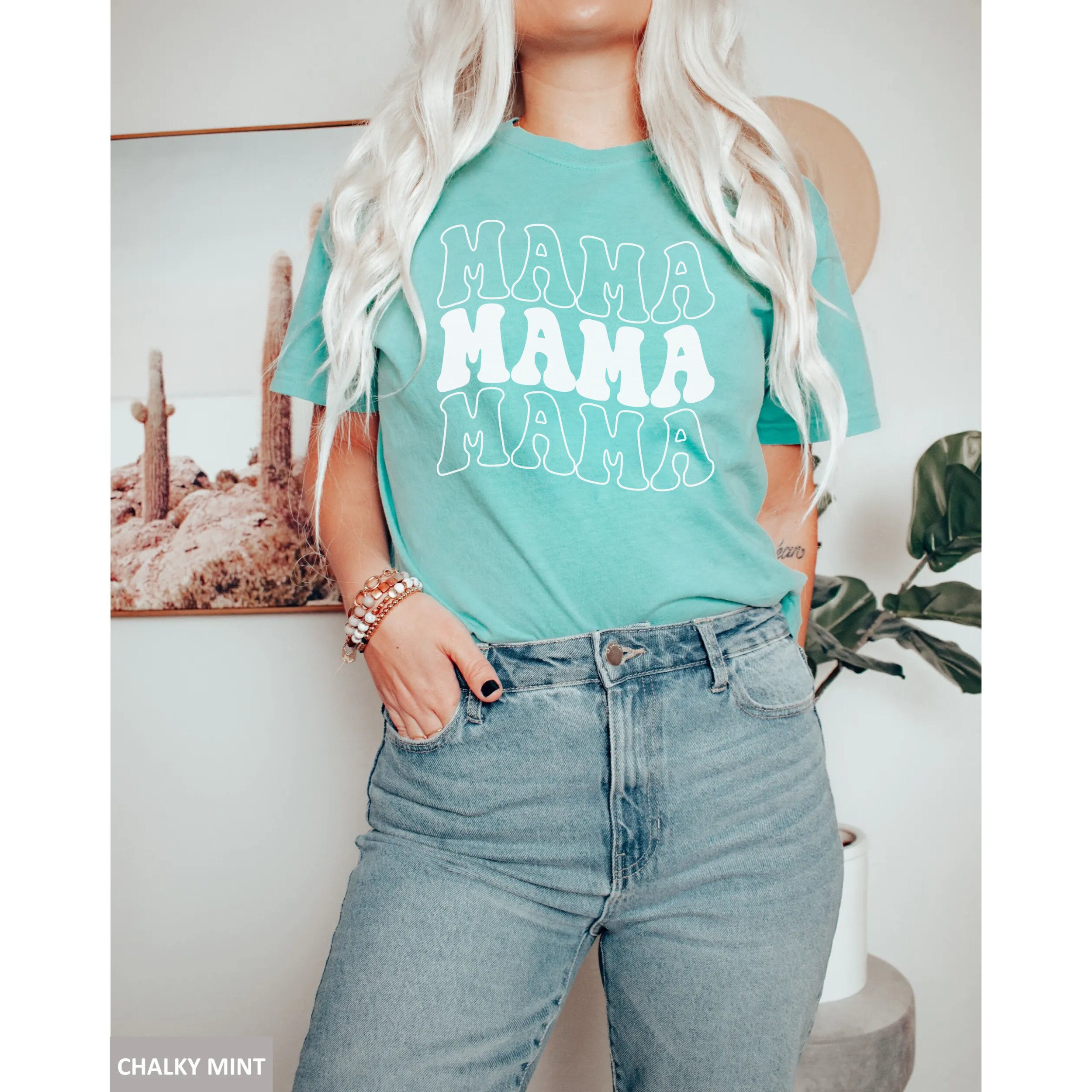 Mama Shirt for Mom for Mother's Day, Comfort Colors Retro Mama T