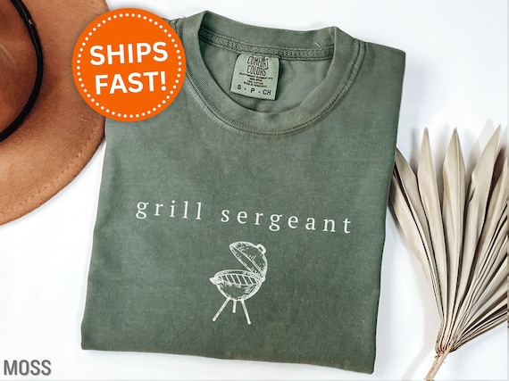 Grill Sergeant Shirt Funny Dad Grilling Shirt for Dad Grill Shirt Gift for Father's Day for Grilling Dad Shirt Grill Sergeant Shirt (KC0391)