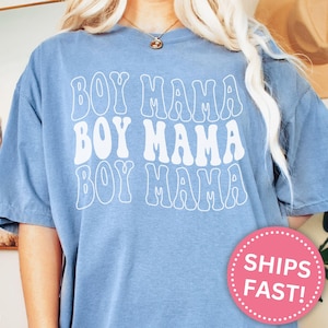 Retro Boy Mama Shirt, Trendy Comfort Colors Boy Mama Shirt for Moms Mother&#39;s Day Gifts for Boy Mama Mom of Boys New Boy Mama Gifts (KC0002)