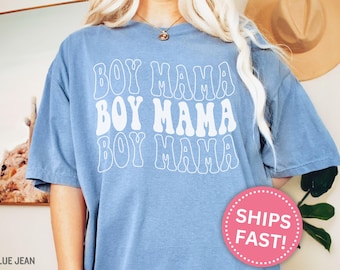 Retro Boy Mama Shirt, Trendy Comfort Colors Boy Mama Shirt for Moms Mother&#39;s Day Gifts for Boy Mama Mom of Boys New Boy Mama Gifts (KC0002)