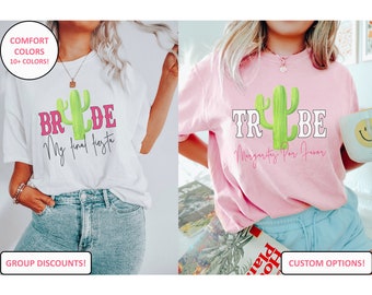 My Final Fiesta Bachelorette Party Shirts, Comfort Colors Scottsdale Funny Bach Party Bride Tribe Bride's Last Fiesta Margaritas Por Favor