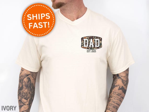 Camo Dad Shirt, Custom Camo Dad Shirt Gifts for New Dad Camo Dad Gift for Father's Day for Hunting Dad Gifts for Dad Hunting Shirt (KC0376)