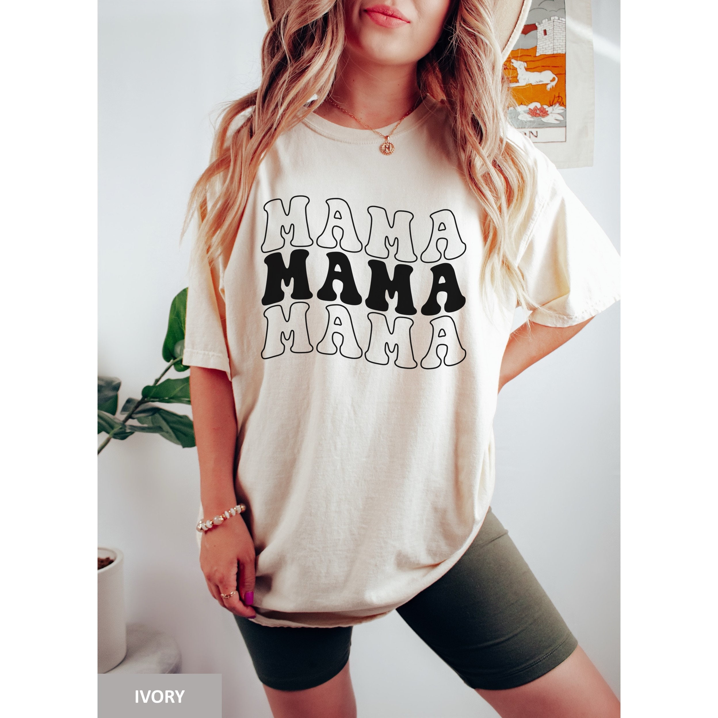 Mama Shirt for Mom for Mother's Day, Comfort Colors Retro Mama T