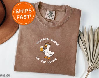 Grandpa Father's Day Shirt, Funny Grandpa Goose on the Loose Shirt Father's Day Grandpa Shirt Father's Day Gift for Grandfathers (KC0799)