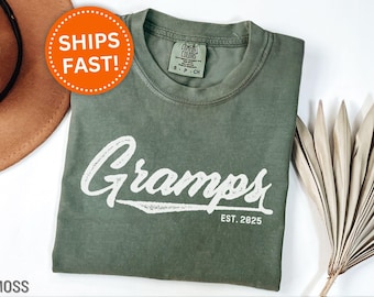 Gramps Shirt Custom Gramps Est T-Shirt for New Gramps Gift New Gramps Father's Day Gift for Gramps Baby Announcement Gramps Tee (KC0426)