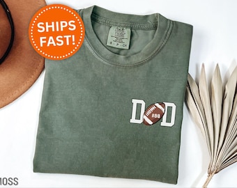 Custom Football Dad Shirt, Personalized Football Dad Gifts for Football Dad for Father's Day Gift for Football Dad Football T-Shirt (KC0372)