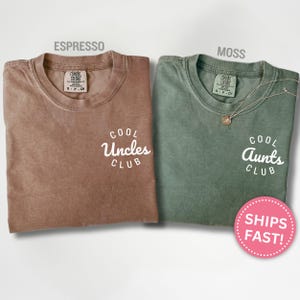 Aunt Uncle Shirt, Matching Aunt and Uncle Shirts Cool Aunts Club Shirt Cool Uncles Club Shirt New Aunt Uncle Announcement Gift (KC0262)