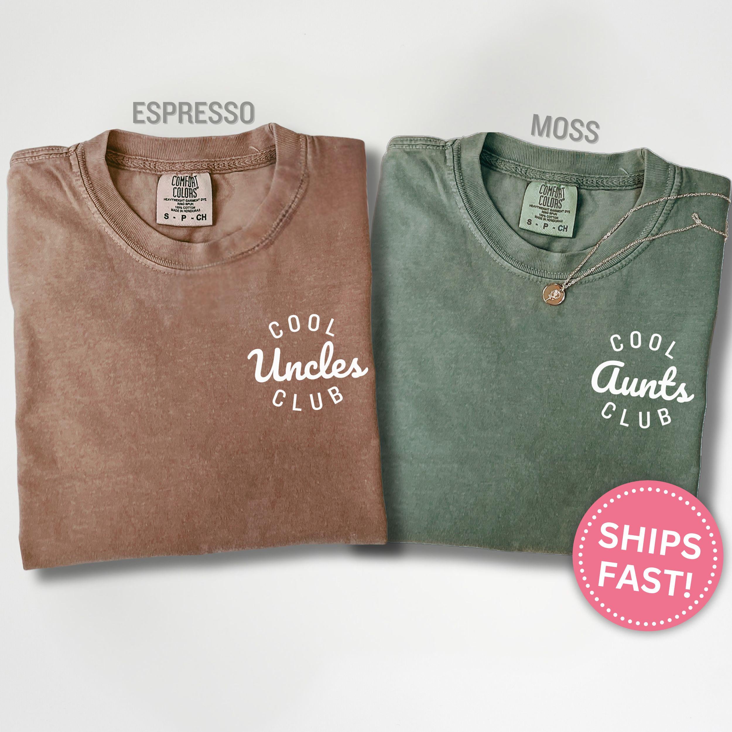 Aunt Uncle Shirt, Matching Aunt and Uncle Shirts Cool Aunts Club Shirt Cool Uncles Club Shirt New Aunt Uncle Announcement Gift (KC0262)