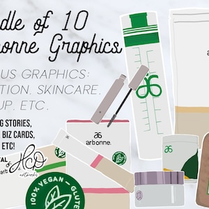 Gráficos de productos Arbonne/Clipart/Designs