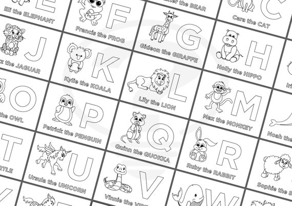 Momentos Preciosos: Páginas Para Colorear Del Alfabeto De La A A La Z